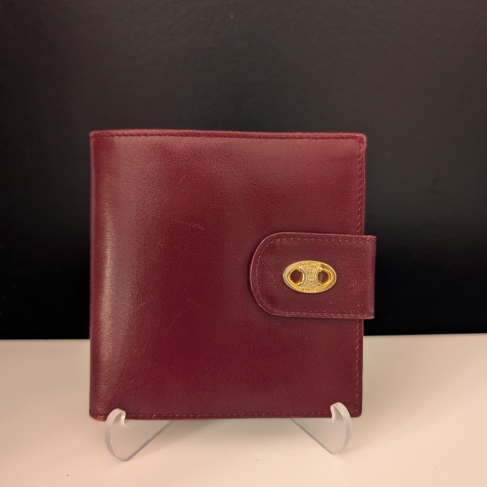 Celine Vintage Men's Wallet in Burgundy Leather - Michael Kors Era